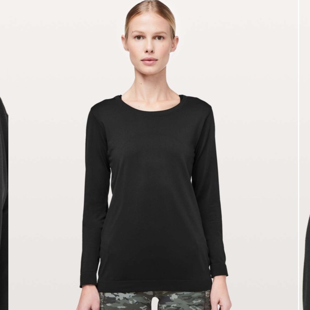 Lululemon swiftly tech long sleeve (breeze) relaxed fit long sleeve shirt black